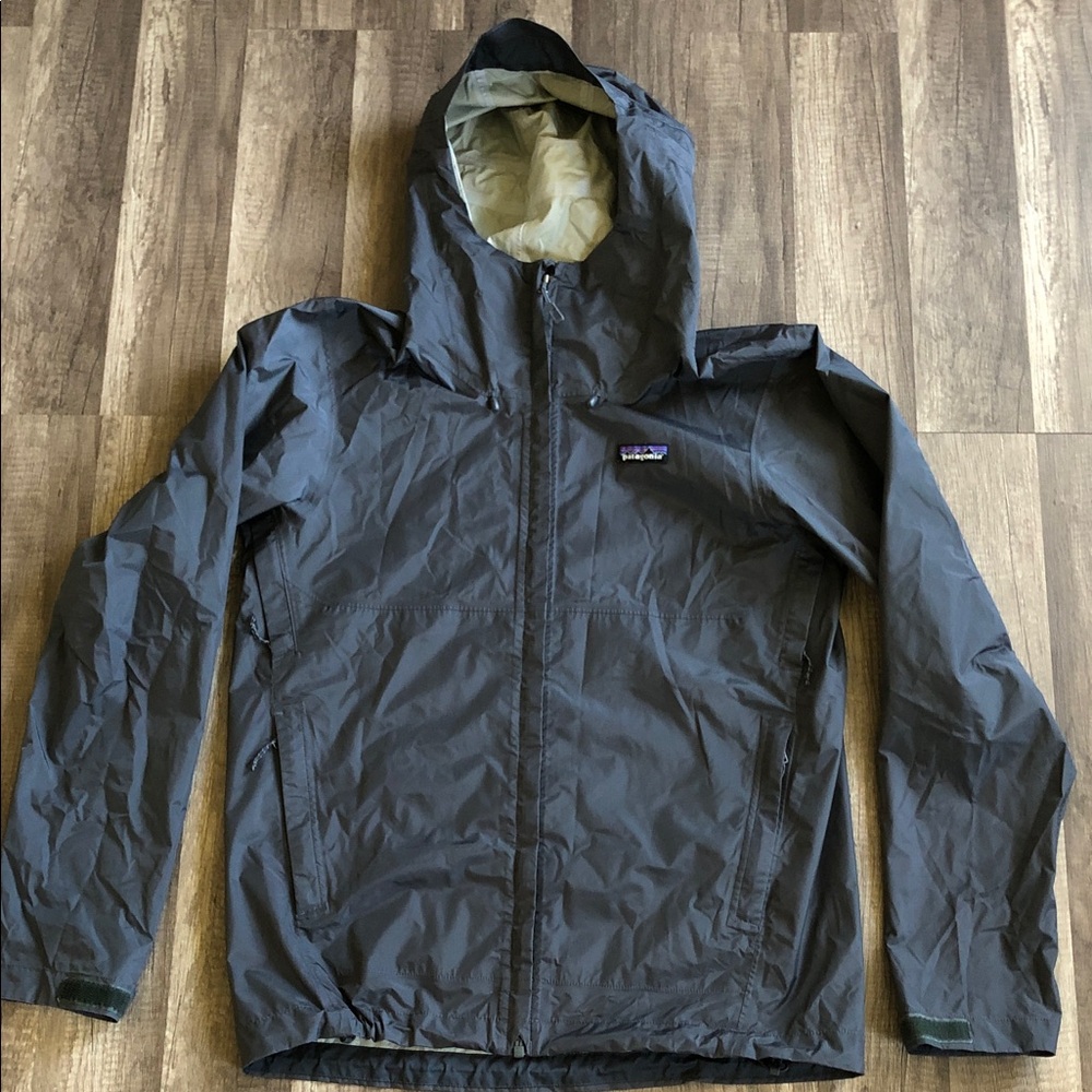 Patagonia Torrentshell Rain Windbreaker Gray Jacket H2NO Small